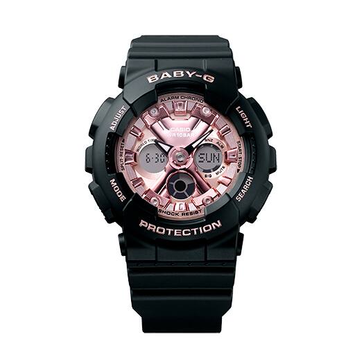 Casio Baby-G BA-130-1A4 analog-digital women's watch in black resin with a rose gold-toned dial - Image 2