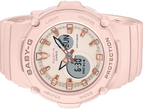 Casio Baby-G BGA-275-4A analog-digital watch with a peach resin case and strap, and a cream-colored dial - Image 2