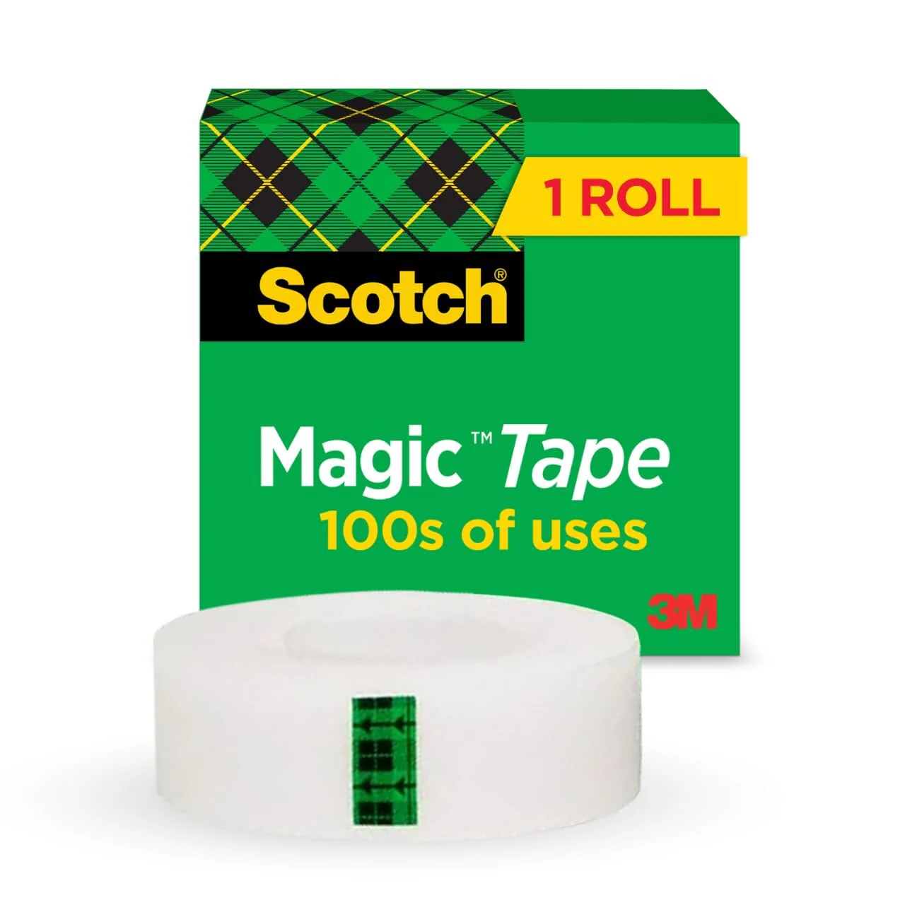 Scotch Magic Tape in Box 3/4 x 1299 in (19mm x 33m), 1 roll/box  | Invisible | Removable | Sticky Tape | For Document Repair, Labelling and Sealing | Scotch Tape | Boxed individually
