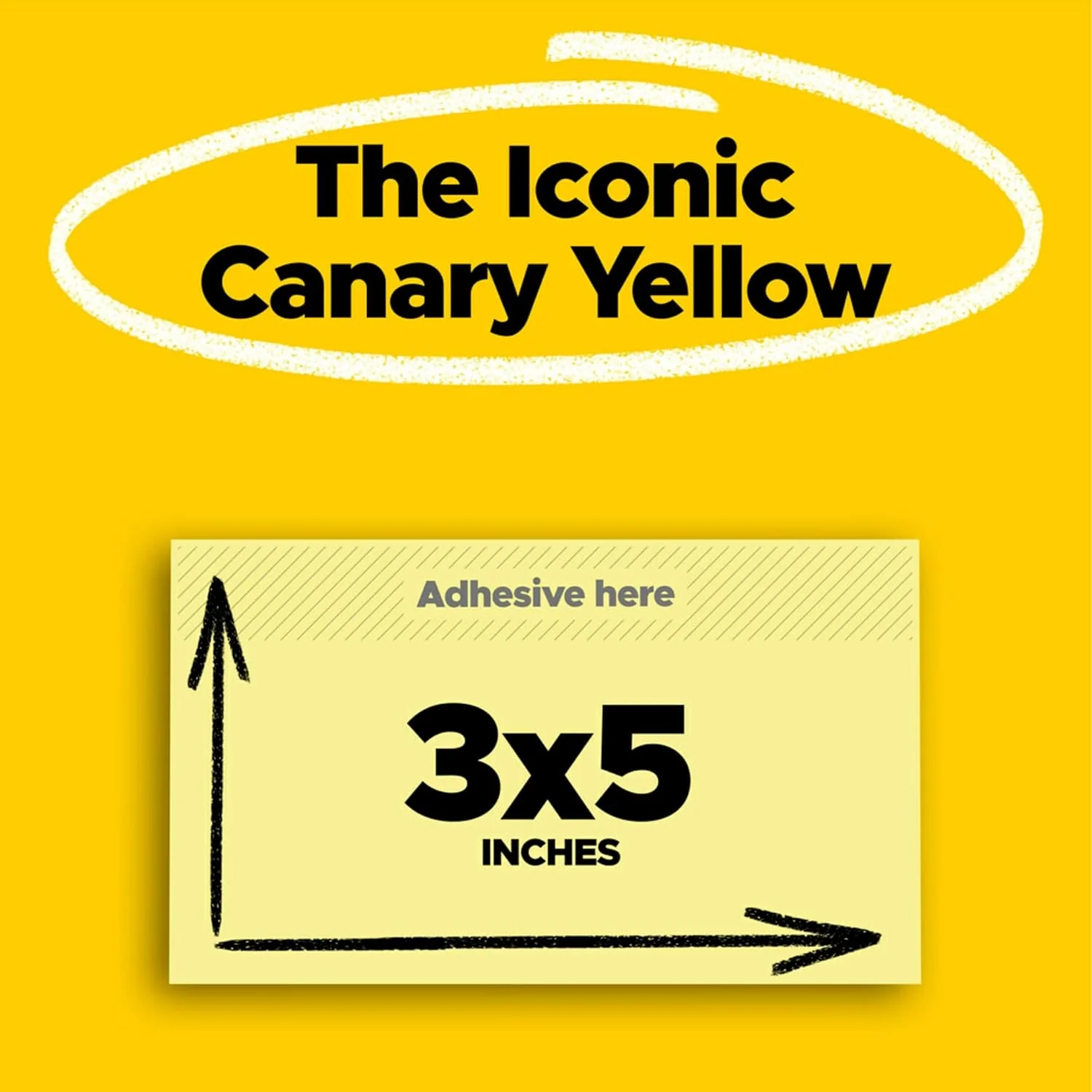 Post-it Notes Canary Yellow 655 3 x 5 in (76 x 127 mm), 100 sheets/pad | Yellow Color | Sticky Notes | For Note Taking, To Do Lists and Reminders | Clean Removal | No damage | Recyclable - Image 3