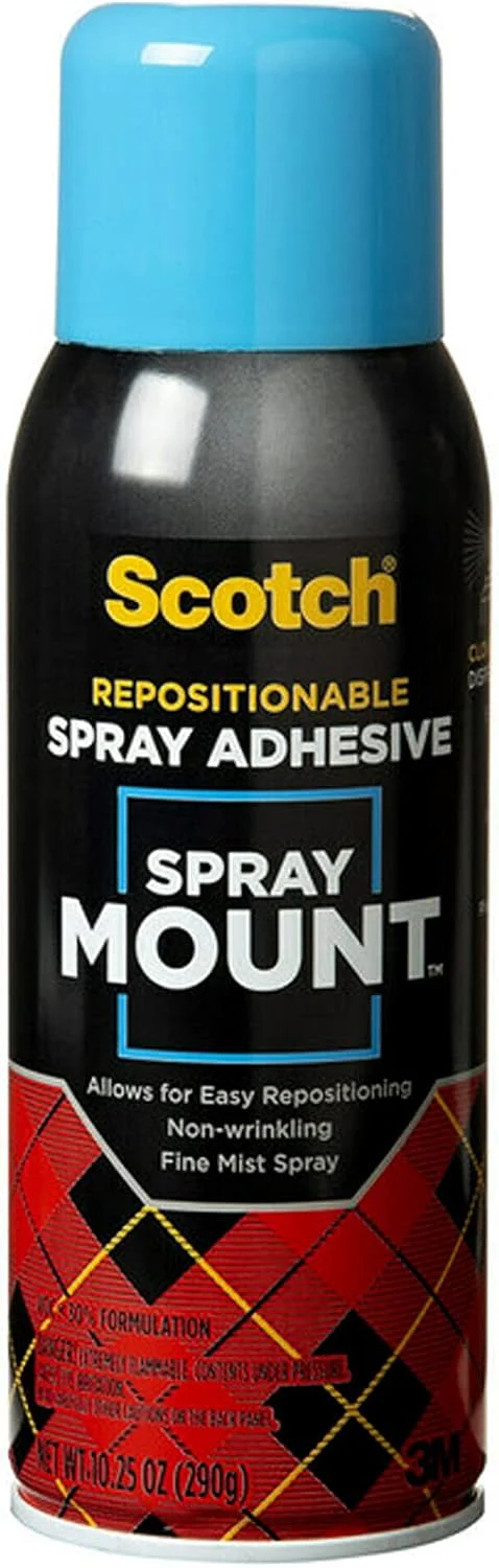 Scotch Spray Mount Adhesive 10.3oz (305gr.) Transparent color, 1 bottle/pack | Permanent Spray Adhesive | Ideal for mock-ups, Presentations, Display Boards | Artist's Adhesive | Glue | Super Glue