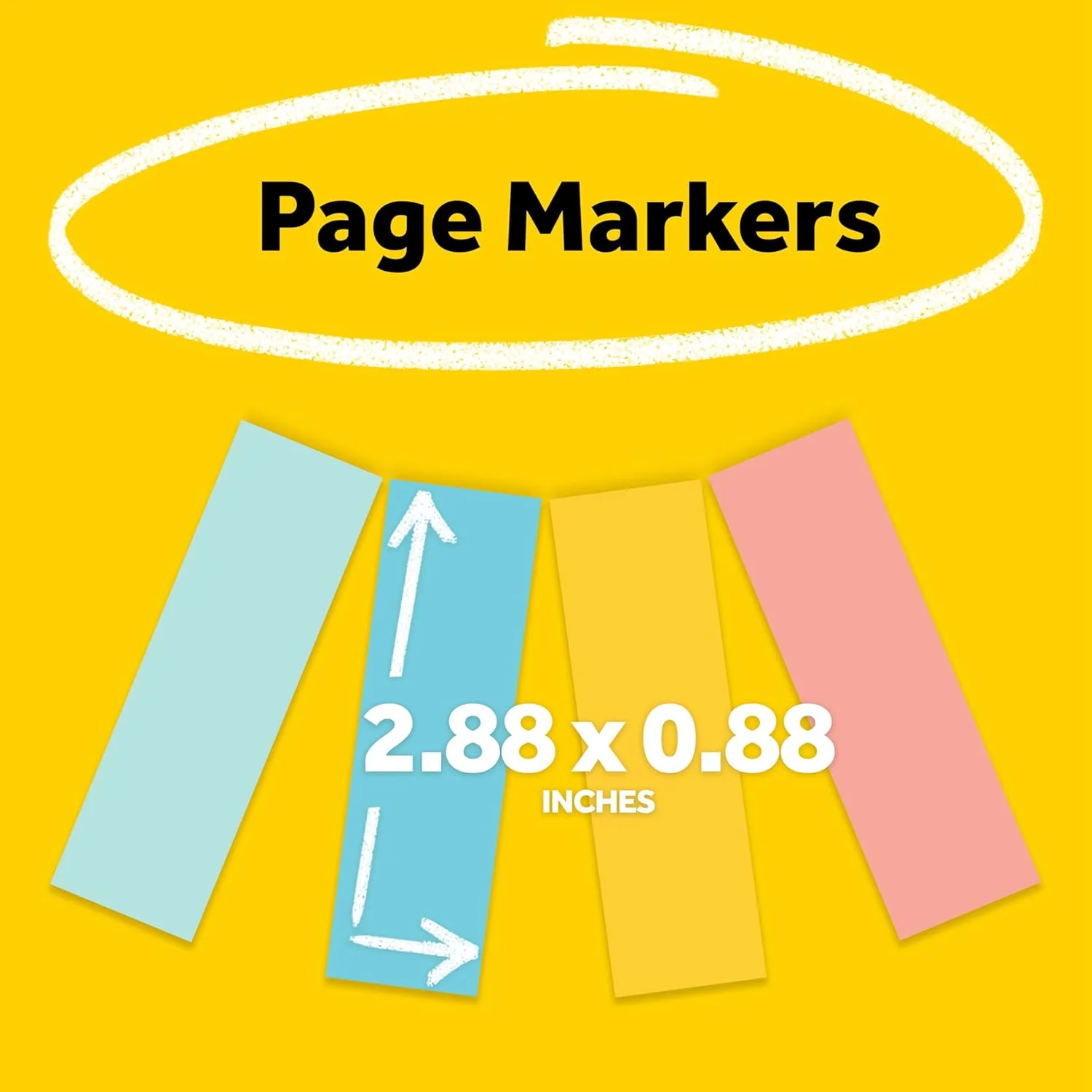 Post-it Page Markers, Assorted Colors, 1 in x 3 in, 50 Sheets/Pad, 4 Pads/Pack (671-4AF) - Image 2