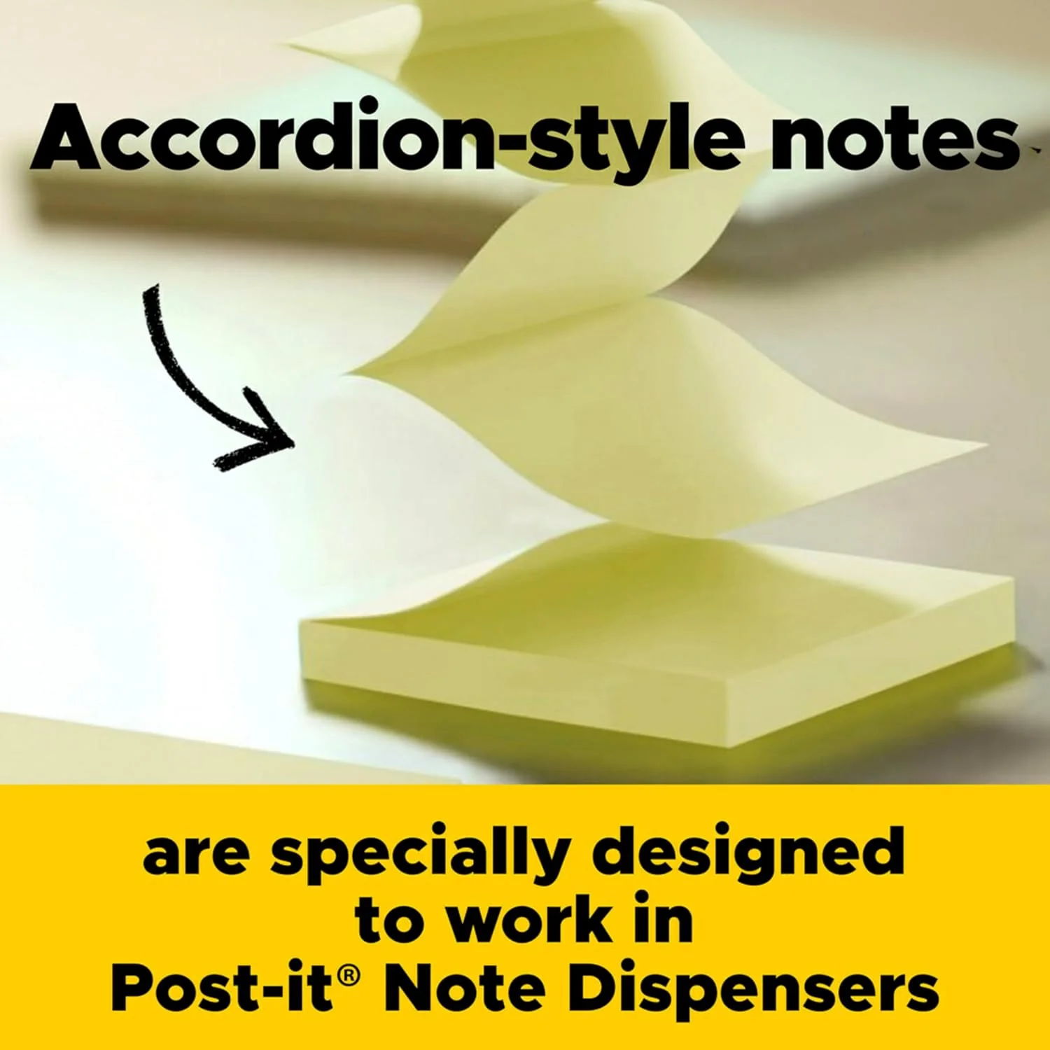Post-it Pop-up Notes, 3 in x 3 in, 1 Pad, America's #1 Favorite Sticky Notes, Canary Yellow, Clean Removal, Recyclable (R330-YW) - Image 3