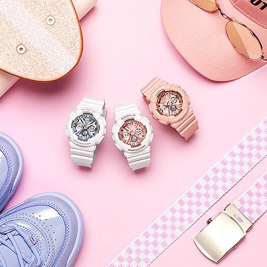 Casio Baby-G BA-130-7A2DR white and blue analog-digital watch - Image 2