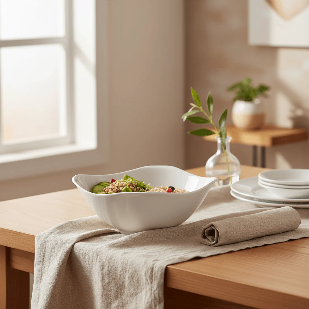 Symphony Contempo 20 cm White Dining Bowl (Ceramic Material Construction) - Image 2