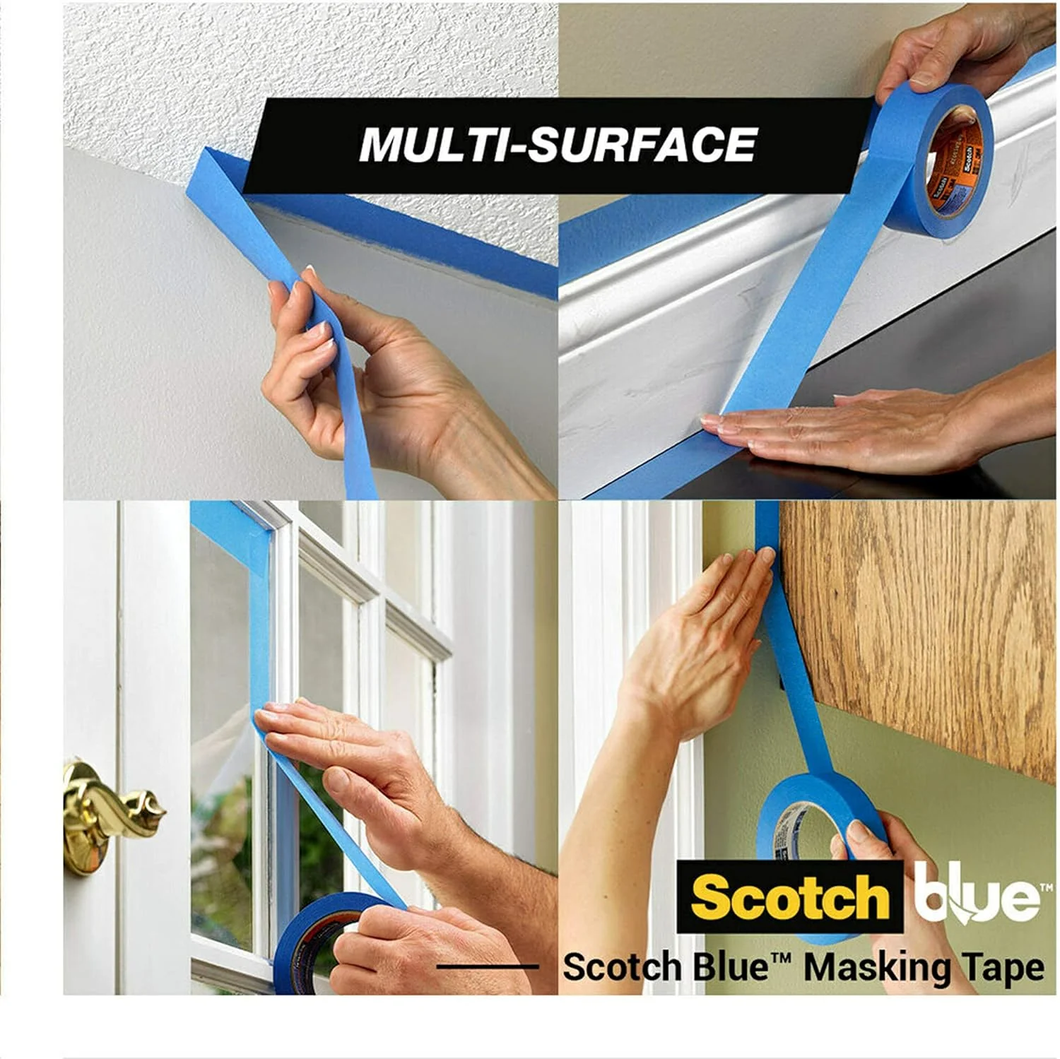 Scotch Blue Premium Masking Tape 48mm x 41m, 1 roll/pack | Blue color | Masking and Protection | High adhesion | Multi-Surface | For walls, ceiling, metal, wood | Easy to Remove with no residue - Image 4