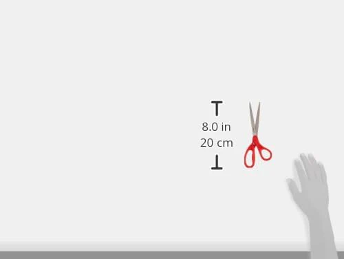 Scotch Universal Home & Office Scissors 8 inch (20 cm), 1 scissors/pack | Stainless Steel Blades | Red color | Multipurpose | Office, Home and School use | Scissors - Image 3