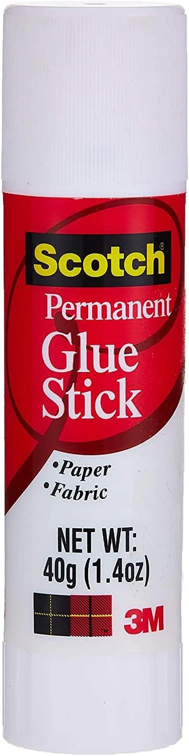 Scotch Permanent Glue Stick 1.38 oz (40gr.) | Safe and Children Friendly | White color | Strong adhesive | Water based | Non toxic | Acid free | For Paper, Scrapbooking | Glue Stix | 1 stick/pack