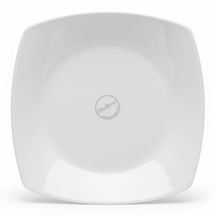 Shallow White Round Ceramic Plate 14 cm – Minimalist Small Plate for Snacks & Side Dishes
