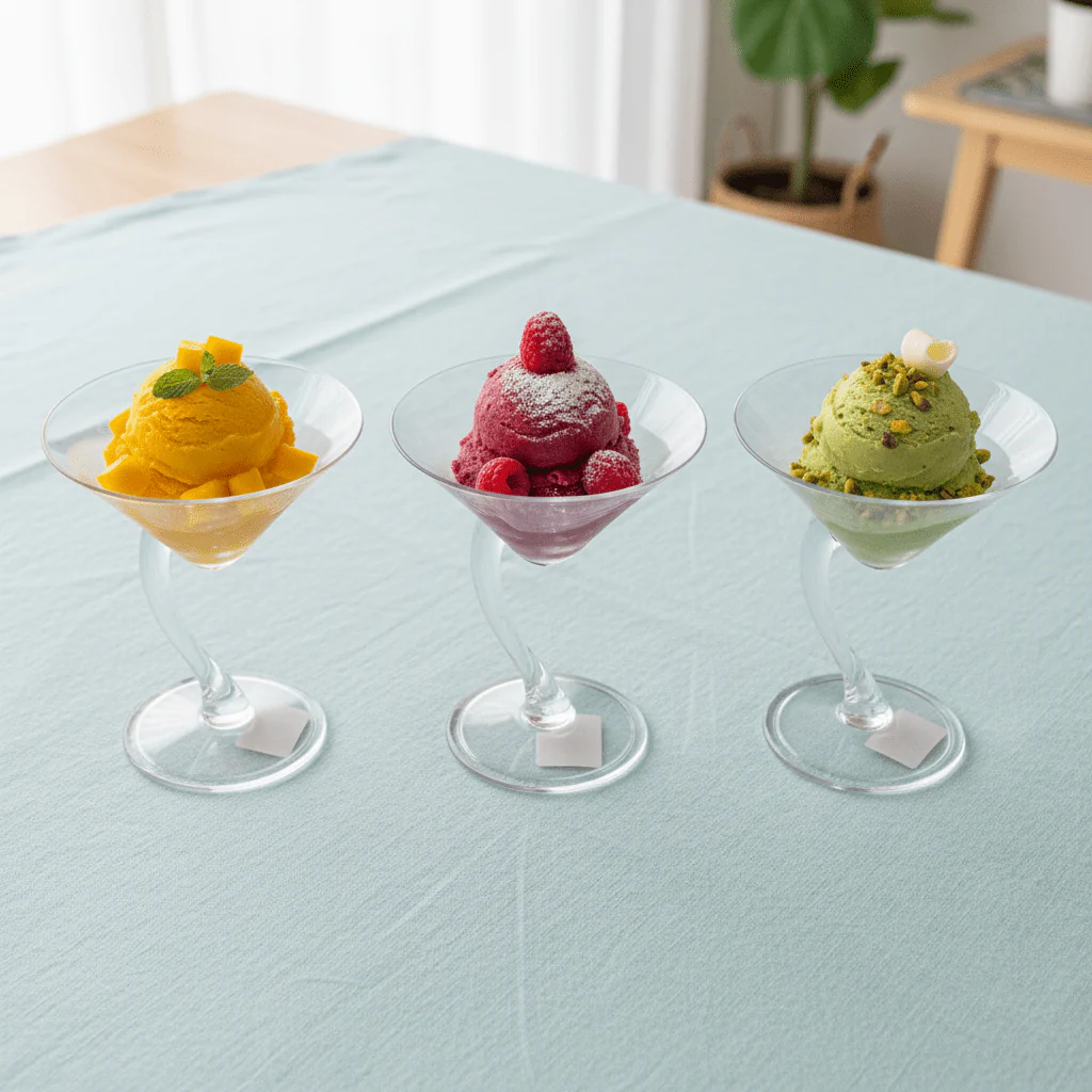 Acrylic Footed Ice Cream Glass — 150ml | Crystal Clear Dessert Coupe - Image 4
