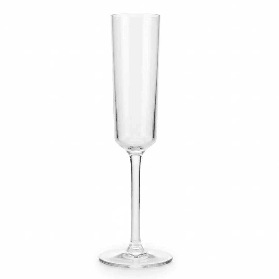 Acrylic Plain Footed Stem Glass 230ml — Crystal-Clear Champagne Flutes