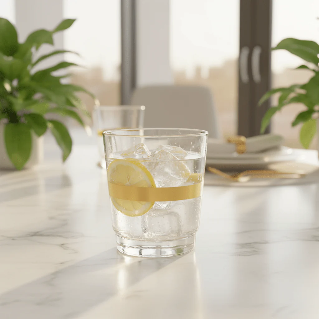 Acrylic Tumbler with Gold Band — 300ml | Premium Drinkware - Image 2