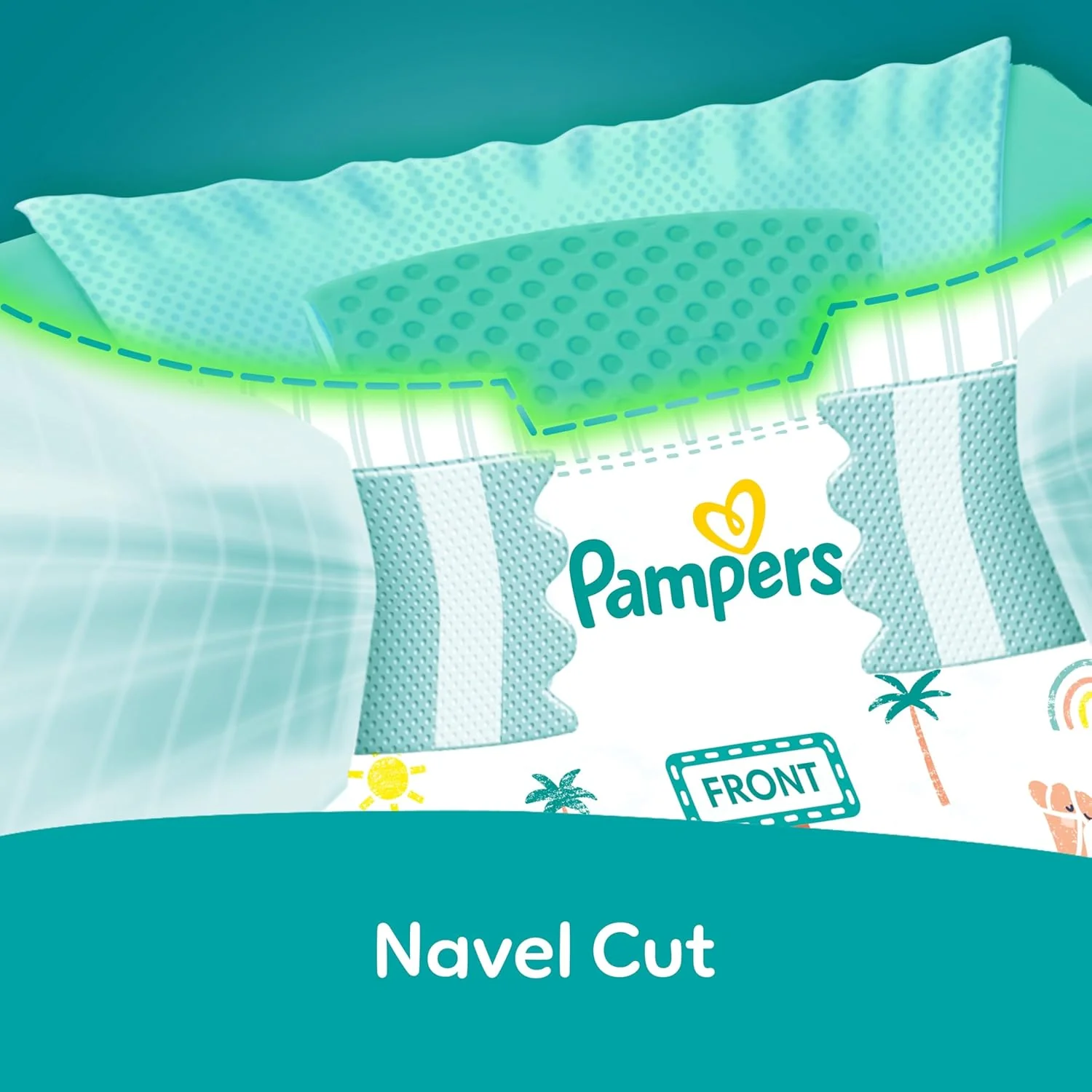 Pampers Rash Protection Taped Diapers, Size 1, 2-5kg, +50% Aloe Vera Lotion for Rash Protection, 3x Fortified Layers for Leakage Protection, Carry Pack, 21 Count - Image 7