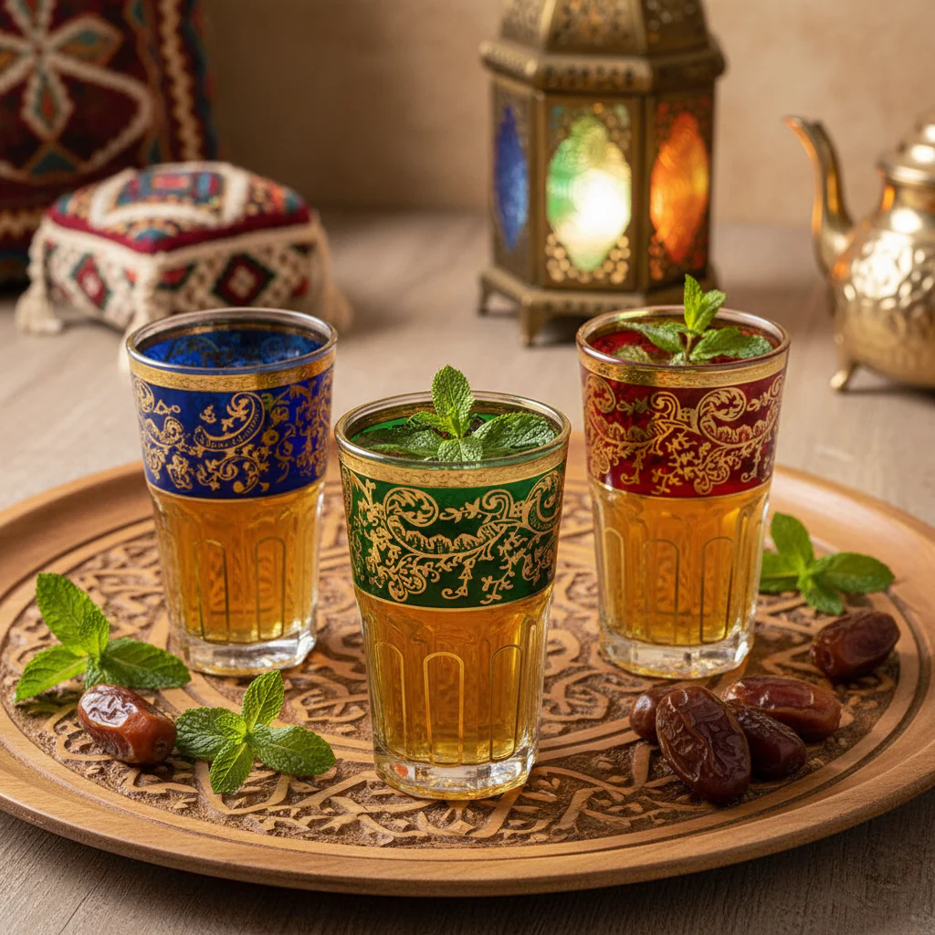 AFCO Moroccan Inspired Glass Tumbler Set of Three Pieces with 170 ml - Image 2