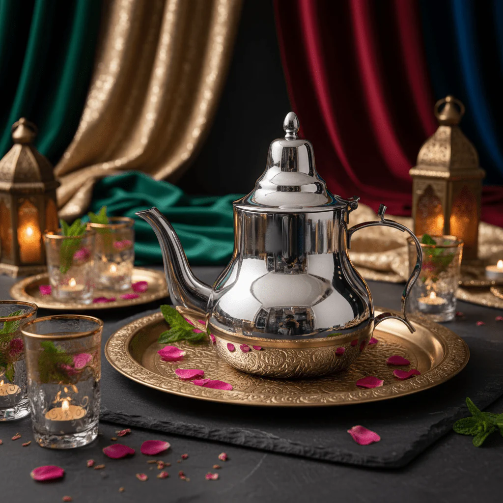 Afco Moroccan Stainless Steel Tea Pot 2L | Mirror-Polished Silver | Large Capacity Arabic Tea Pot - Image 2