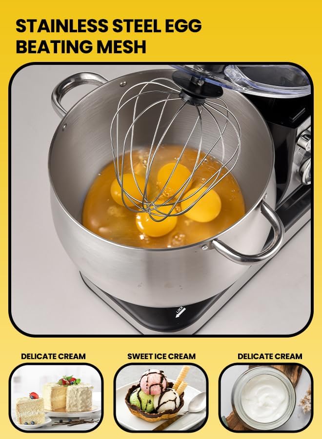 Sonashi 12L Stand Mixer – 6-Speed with Pulse & LED Display | Stainless Steel Bowl, Splash Guard | Whisk, Dough Hook & Beater | 2000W Powerful Copper Motor | SMX-147 - Image 3