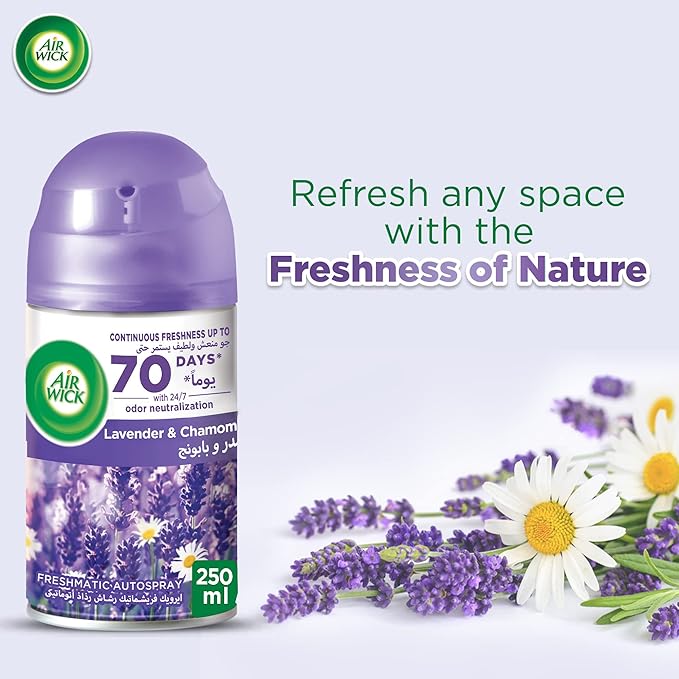 Air wick Air Freshener Freshmatic Refill Lavender and Camomile, 250ml - Image 3