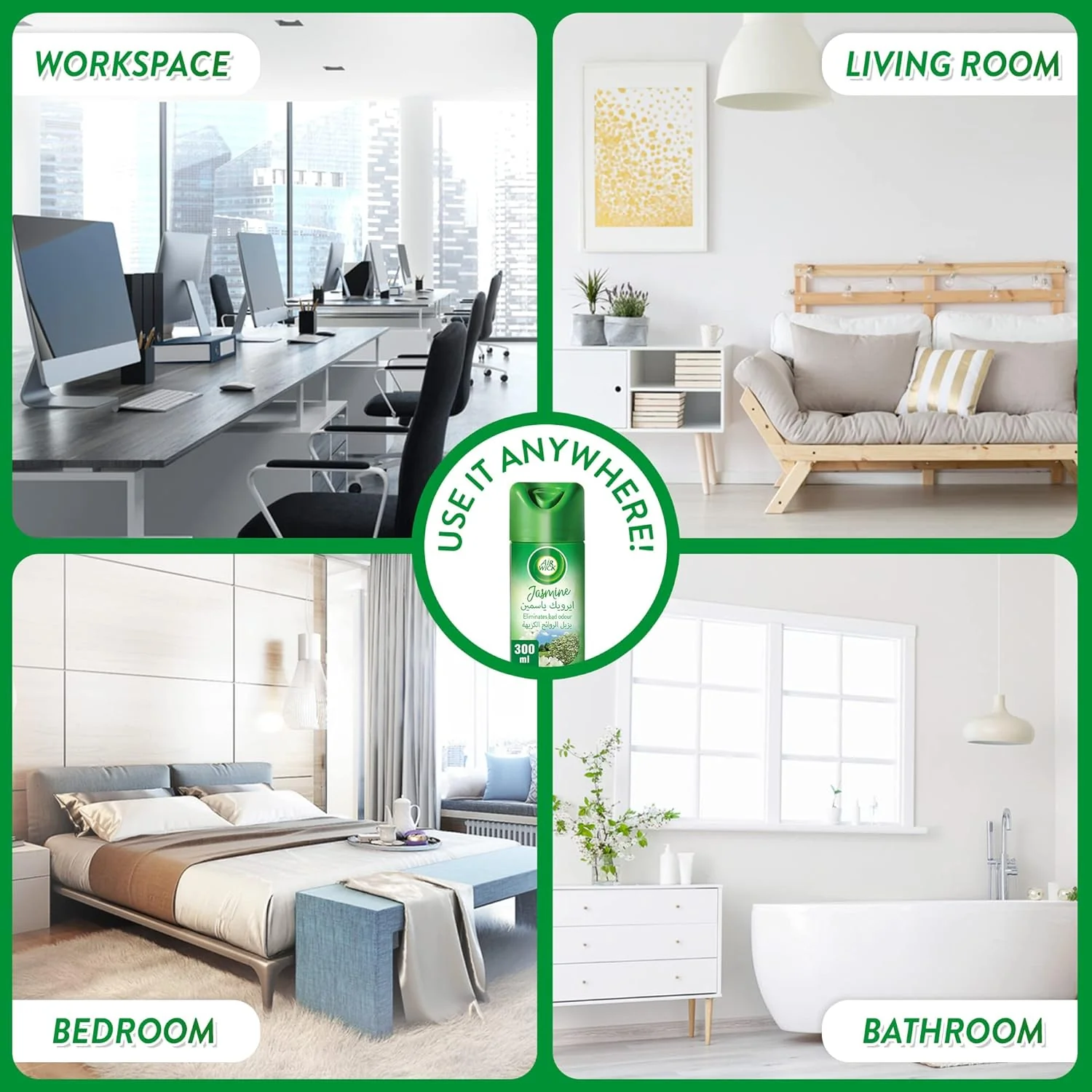 AIR WICK Air Freshner Room Spray Jasmine 300ml - Image 3