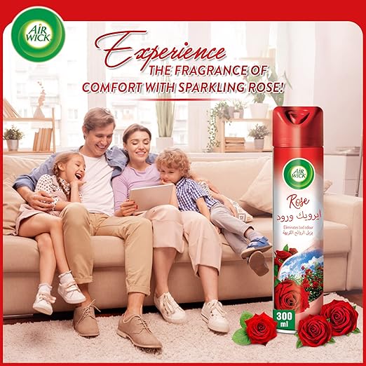 Air wick Freshener Aerosol Rose 300ml, Pack of 3 - Image 6