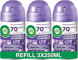 Air Wick Lavender Freshmatic Air Freshener Refill, Pack of 3 x 250ml