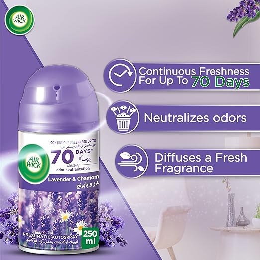 Air Wick Lavender Freshmatic Air Freshener Refill, Pack of 3 x 250ml - Image 4