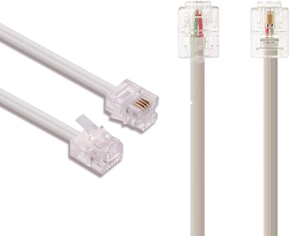 AK Kemco Telephone Cable Ultra Thin Cable 10 Metre-White - Image 2
