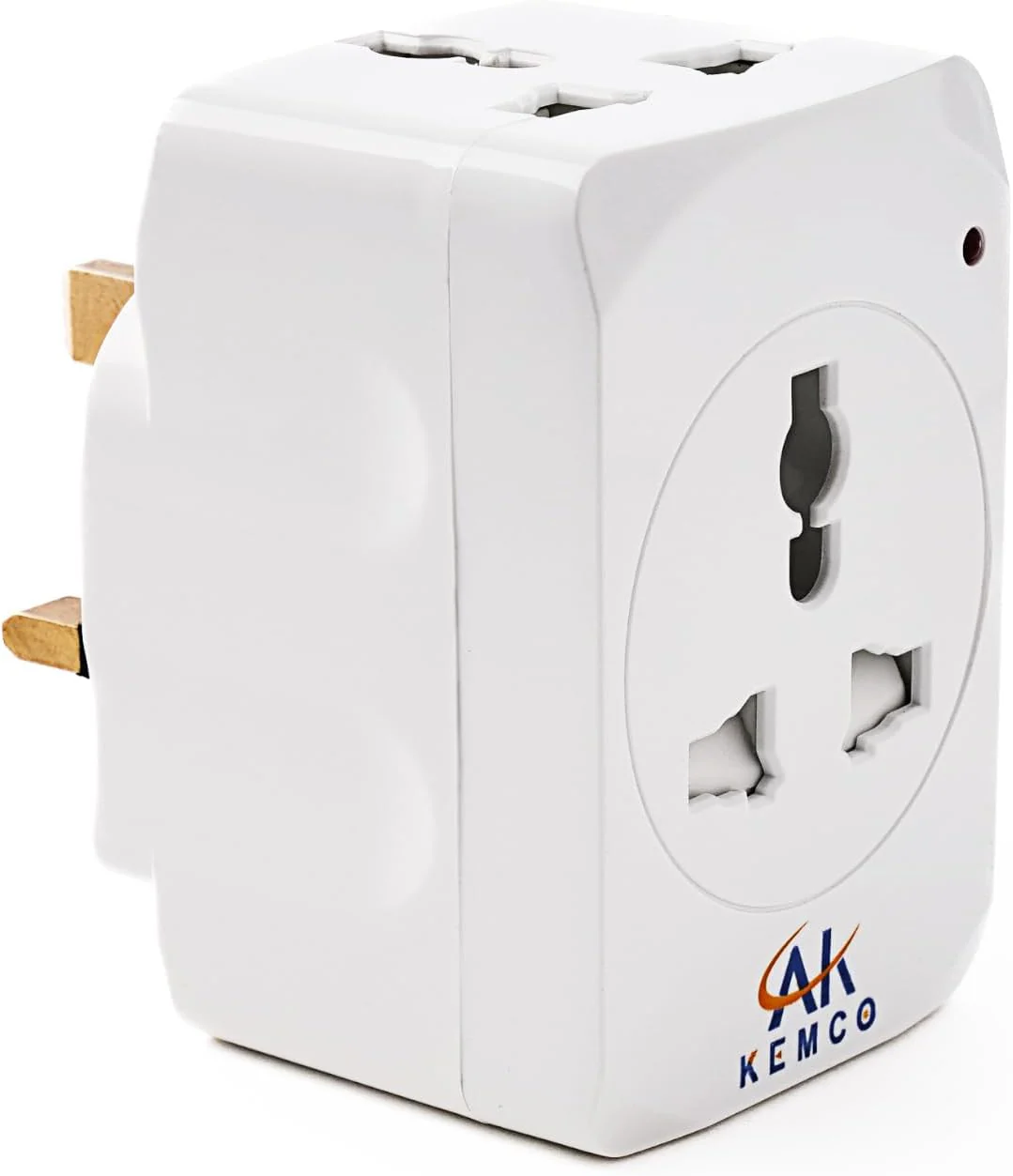 AK Kemco Wall Charger Multi Plug 3 Way Adapter-White