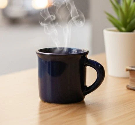 AKDC 100ml Dark Blue Ceramic Mug – Stylish Mini Espresso Cup for Daily Use