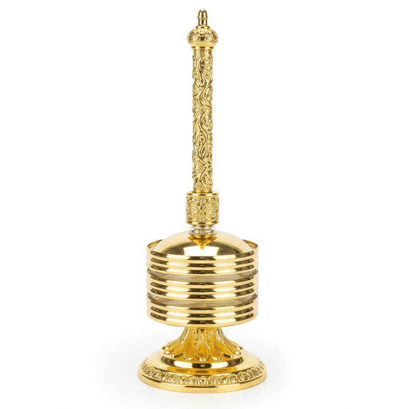 AKDC 100ml gold rose water bottle glass and metal luxury decorative container arabic style gift item