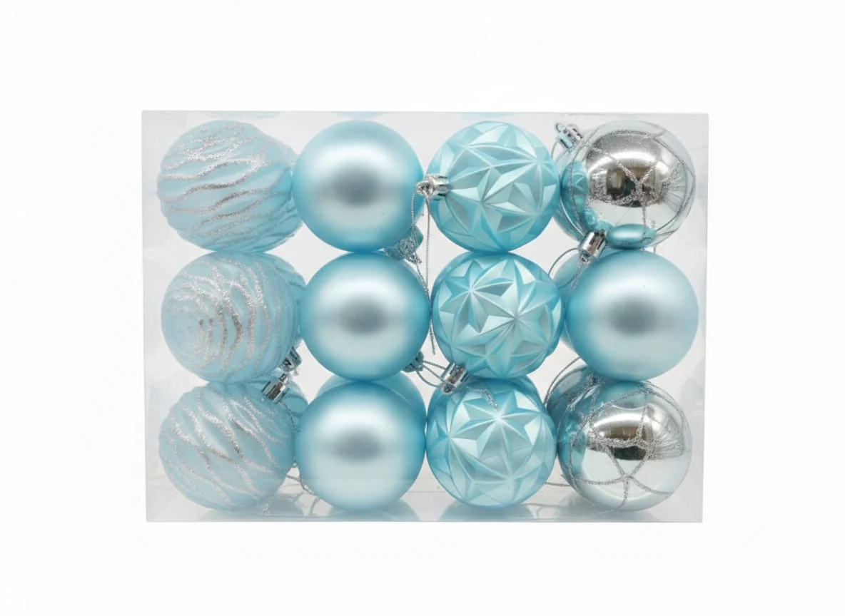 AKDC 12pcs Blue Christmas Bells Décor Set – 6cm Hanging Ornaments for Tree, Party & Home Decoration - Image 2
