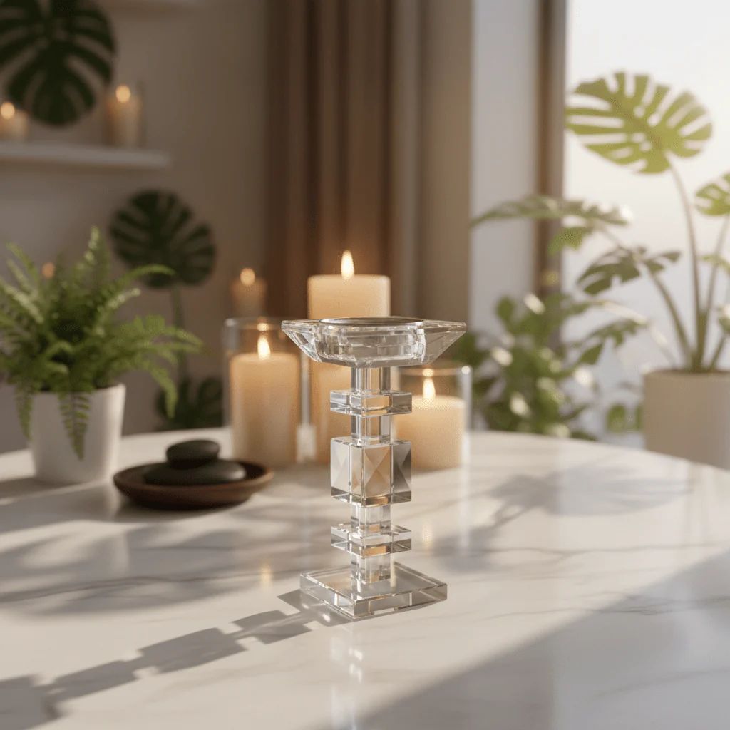 AKDC 18.5cm Minimalist Clear Glass Incense Burner for Home Fragrance, Relaxation, and Elegant Interior Styling - Image 2