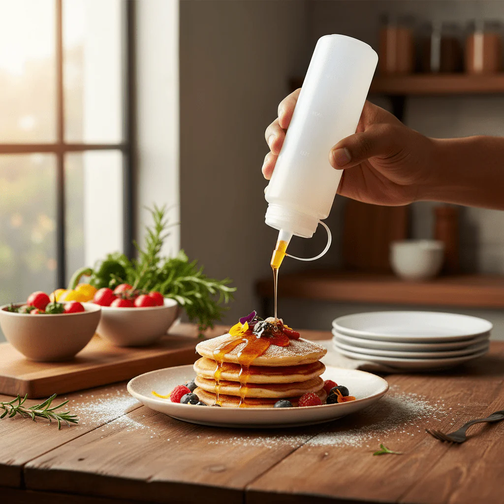 AKDC Plastic 200ml Compact Squeeze Bottle – Travel & Utility Use-White - Image 2