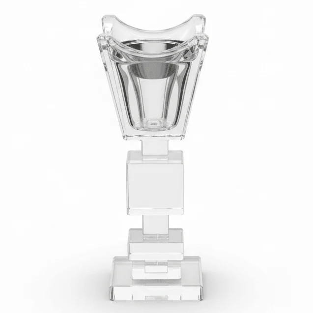 AKDC 20cm Classic Clear Glass Incense Burner for Home Fragrance, Aromatherapy, and Modern Interior Décor