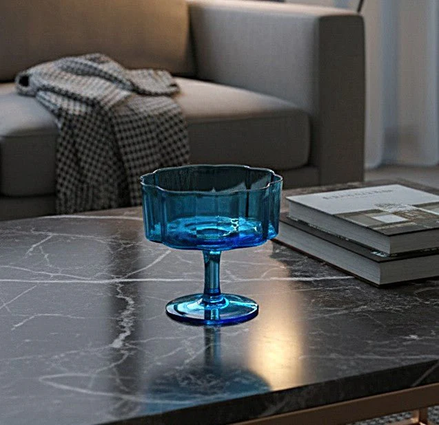AKDC 250ml Blue Transparent Cocktail Glass – Chic Party Glass for Cocktails, Soda & Refreshing Beverages - Image 2