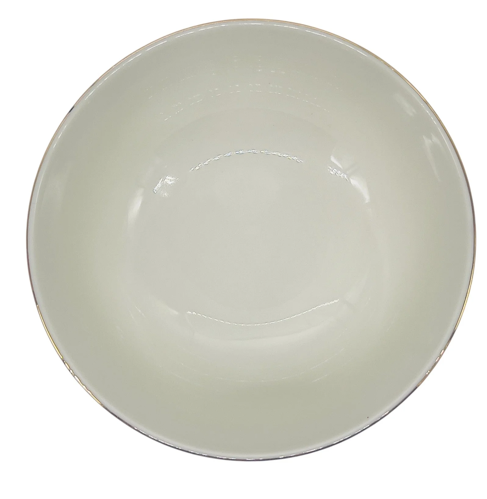 AKDC 2pc Porcelain  Soup Bowl 6", White and Gold Rim - Image 3