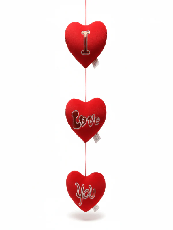 AKDC 3-Piece Joined Heart Set – Red “I Love You” Design