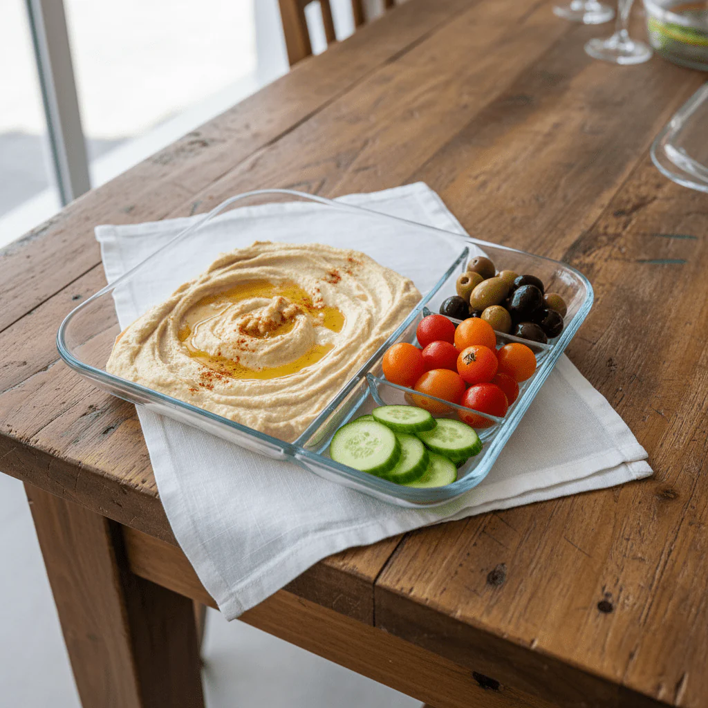 AKDC 4-Compartment Square Glass Serving Plate – Sectioned Plate for Snacks, Dips, Appetizers & Party Serving 25×25 cm - Image 2