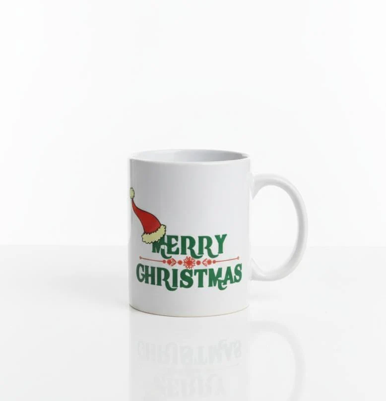 AKDC 400ml Ceramic Mug with “Merry Christmas” Logo – Elegant White Festive Mug for Coffee, Tea & Gift Giving - Image 2