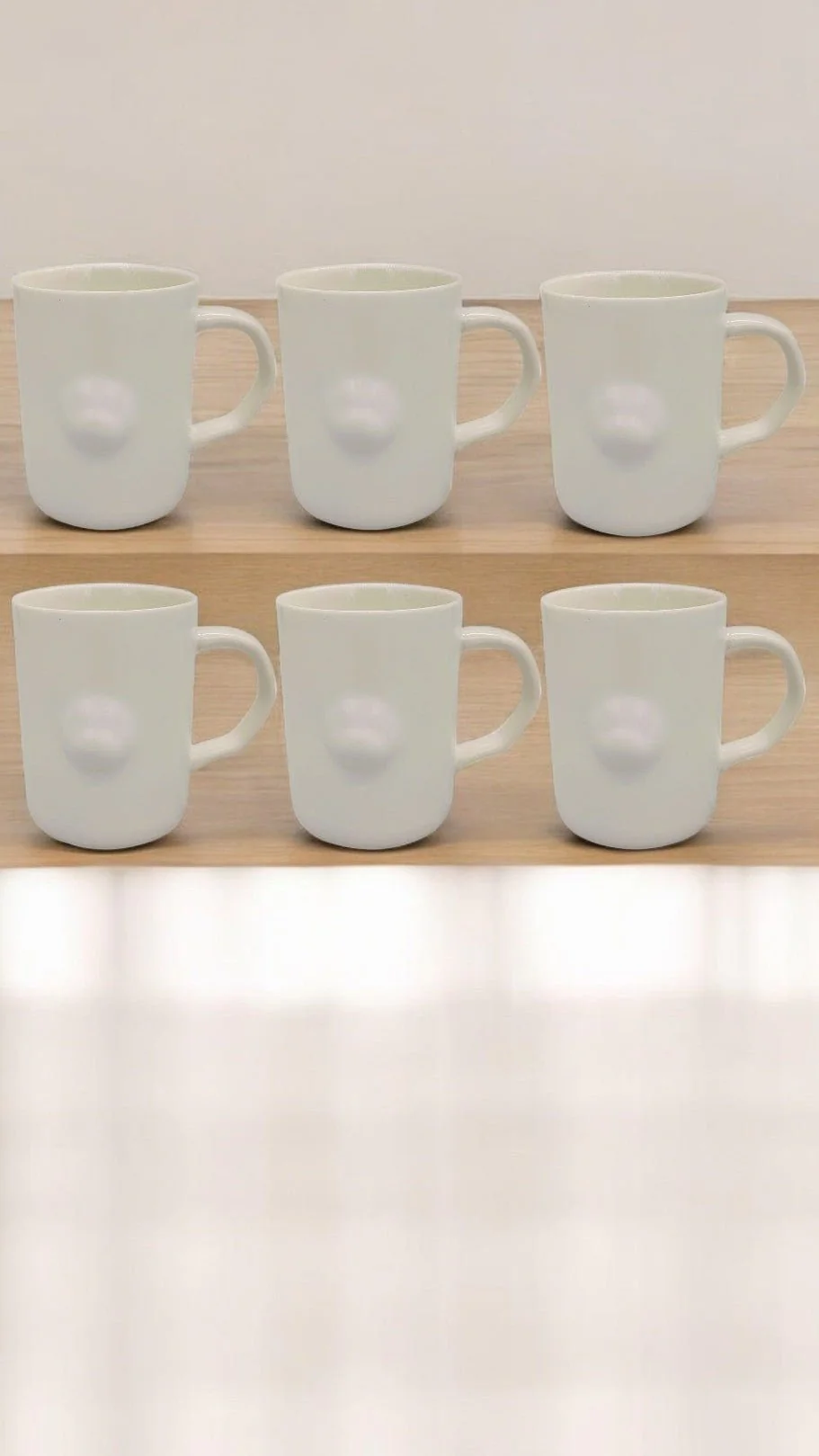 AKDC 400ML Mug Blank Plain White Large Handle Coffee Mug  (Pack Of 6) - Image 3