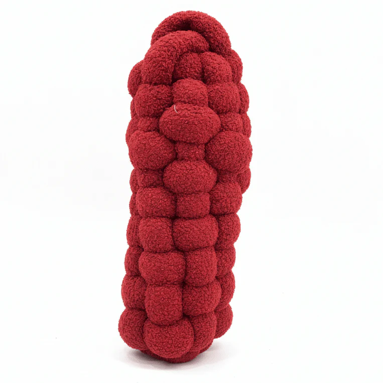 AKDC 50 cm Cylindrical Cotton Knot Cushion – Modern Black Decorative Knot Pillow for Sofa Couch Bed and Contemporary Home Decor