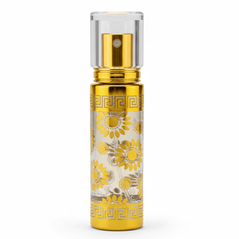 AKDC 50ml elegant glass perfume bottle with gold detail premium luxury fragrance container gift item