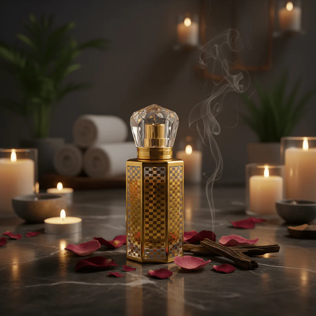 AKDC 50ml glass perfume bottle with gold finish luxury refillable fragrance container elegant gift item - Image 2