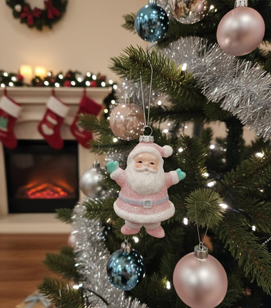 AKDC 5cm Mini Hanging Santa – Small Christmas Tree Ornament for Holiday Decoration & Gift Wrapping