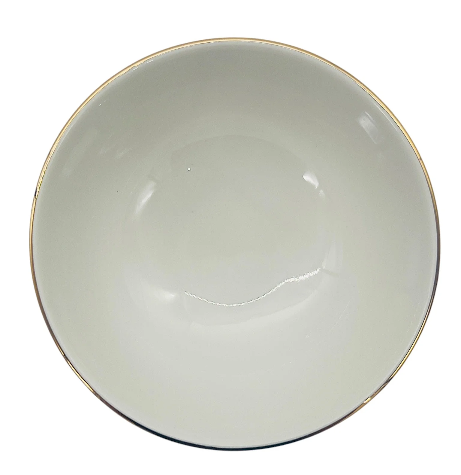 AKDC 6pc Porcelain  Rice Bowl 4.5", White and Gold Rim - Image 3
