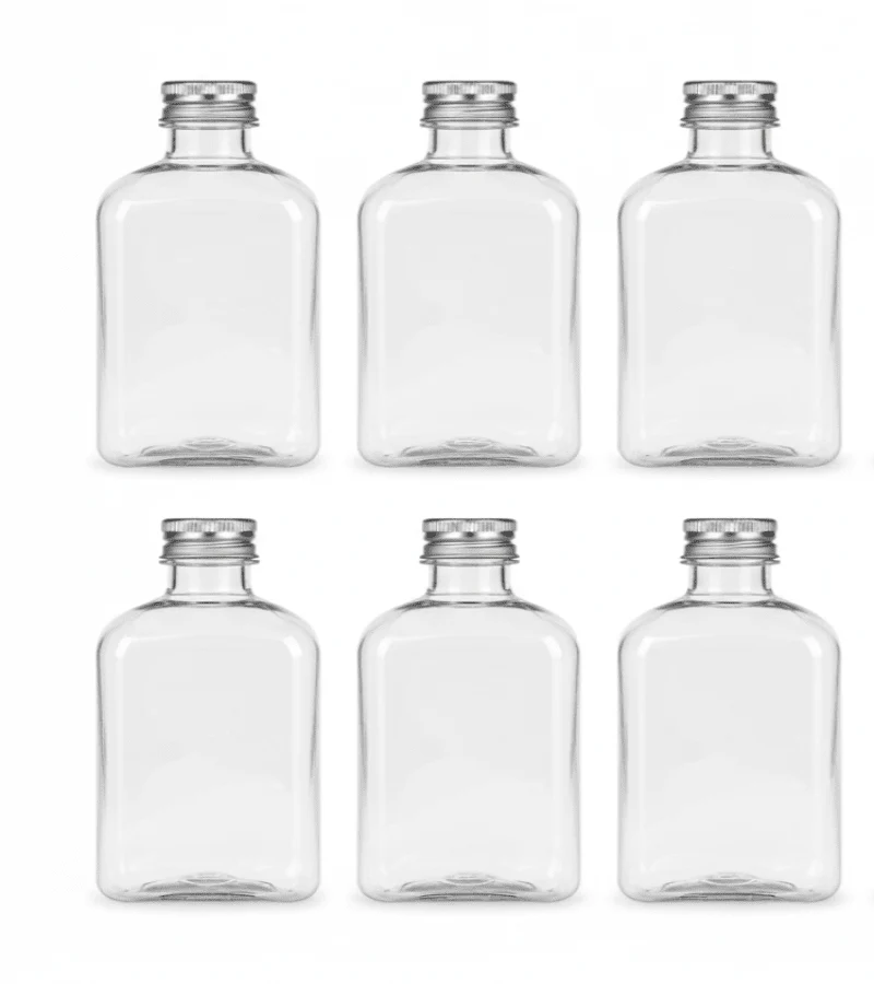 AKDC 6pcs Plastic Bottle 300ml, Clear & Transparent