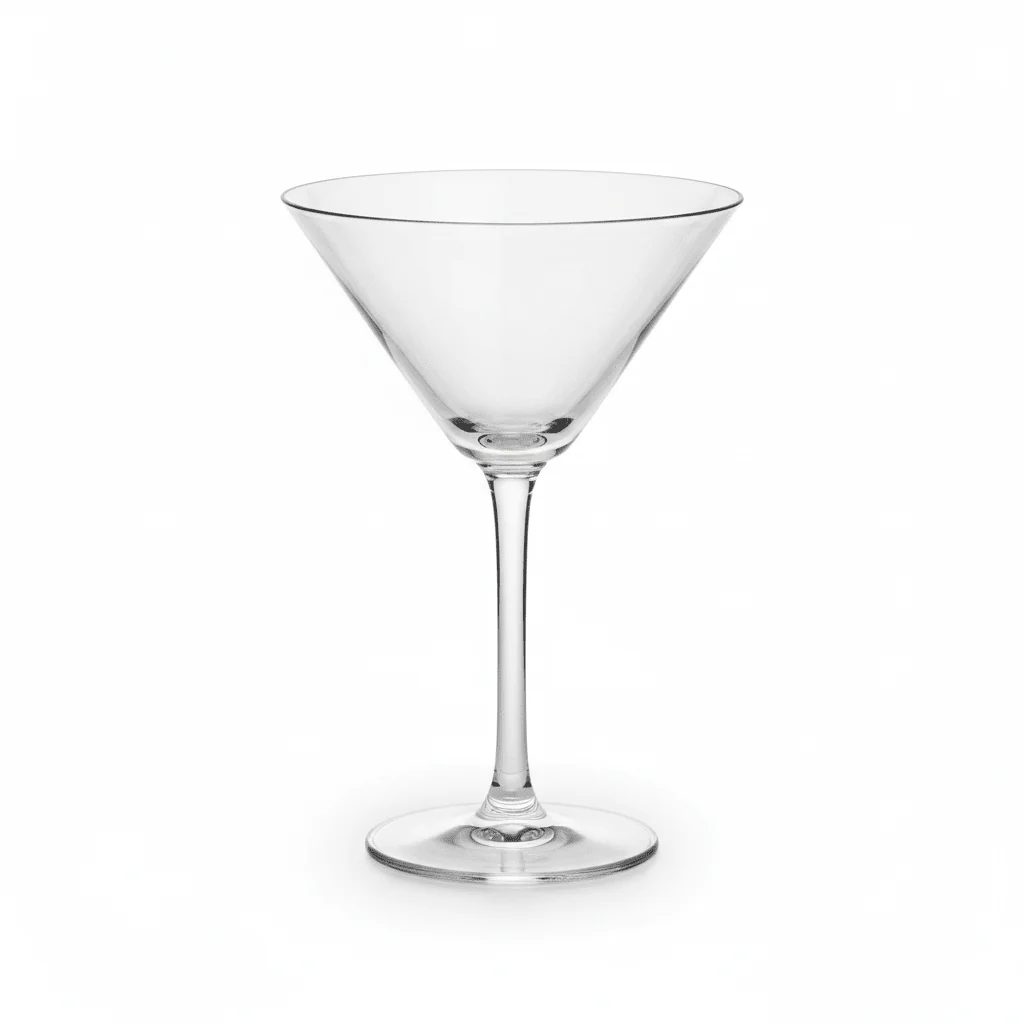 AKDC Premium Clear Acrylic Martini Cocktail Glass | 225ml | Classic V-Shape | Shatter-Resistant Stemware