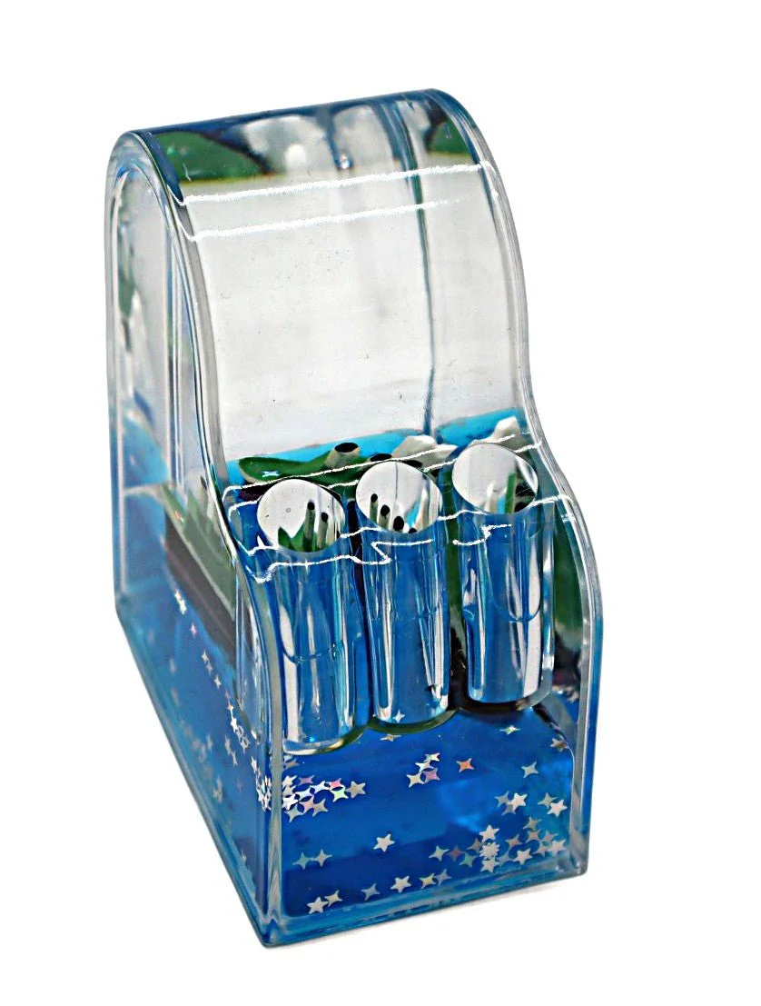AKDC Acrylic Pen Holder with Floating Boat Design – Stylish Desk Organizer & Decorative Piece, 9×8 cm - Image 2