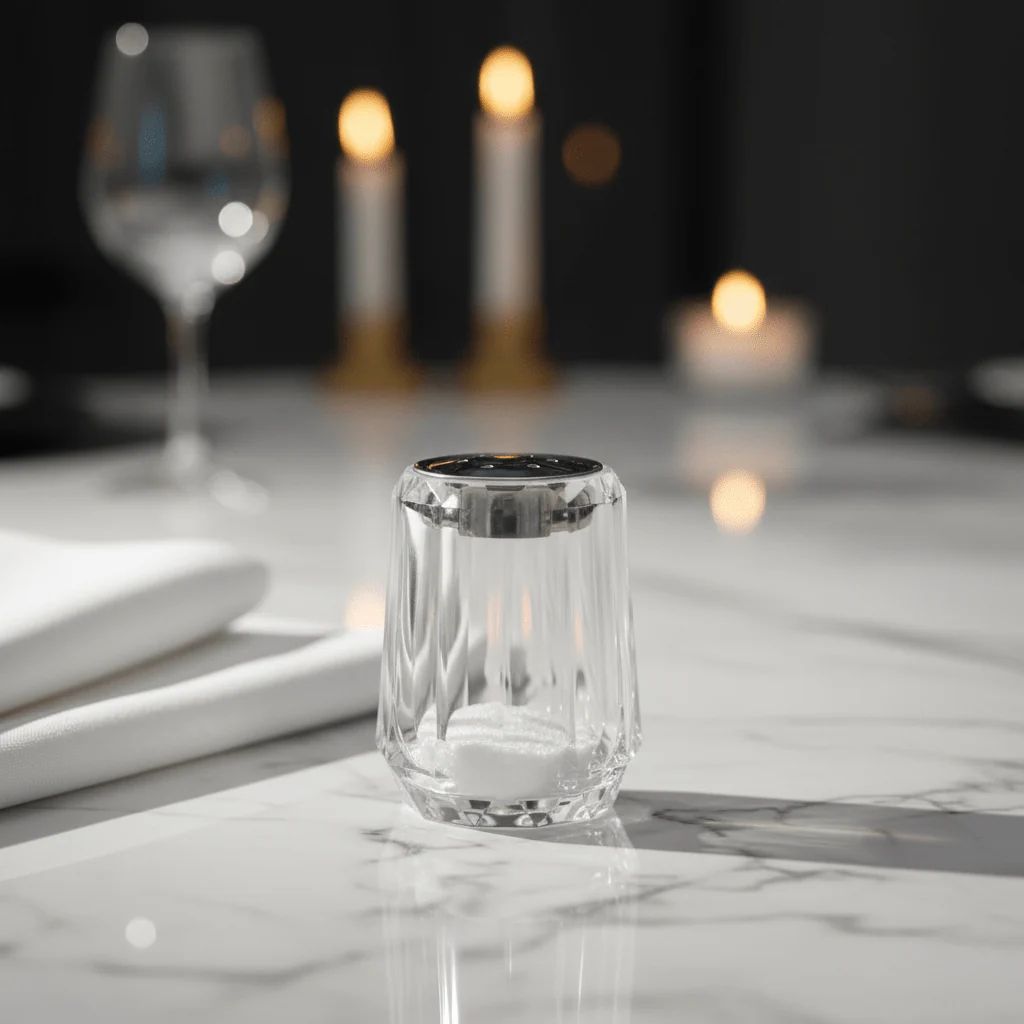 AKDC Acrylic Ribbed Salt & Pepper Shaker 40g, Transparent - Image 2