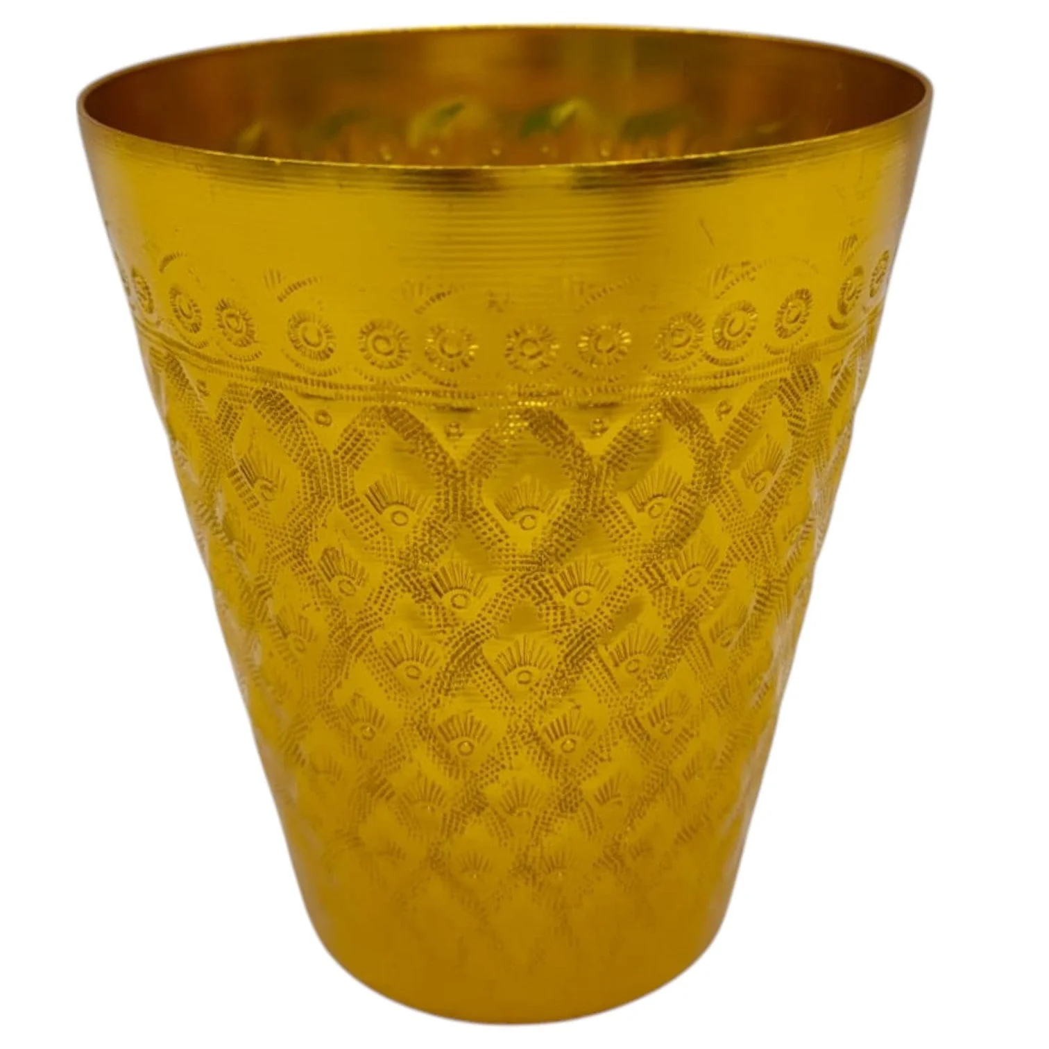 AKDC Aluminium Cup Cone Shape 200ml-7cm-Golden - Image 3