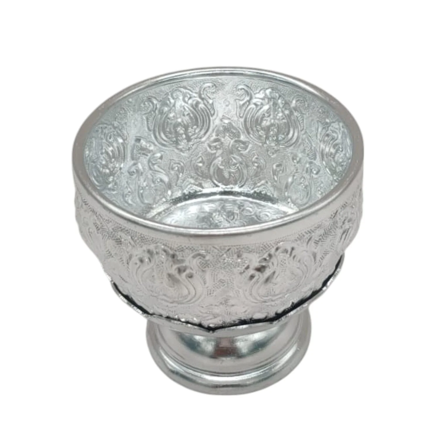 AKDC Aluminium Small Bowl With Stand 100ml-8cmX8cm-Silver - Image 4
